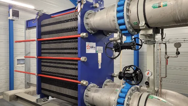 Close-up of heat exchanger